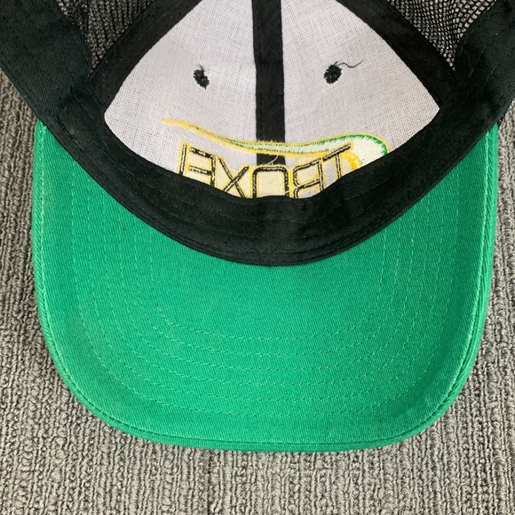 Troxel Equipment Company Trucker Hat Mens Adjustable Black Green Mesh Back Cap - Picture 10 of 12